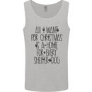 Christmas a Home for Every Shelter Dog Mens Vest Tank Top Sports Grey