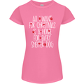Christmas a Home for Every Shelter Dog Womens Petite Cut T-Shirt Azalea
