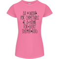Christmas a Home for Every Shelter Dog Womens Petite Cut T-Shirt Azalea