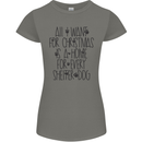 Christmas a Home for Every Shelter Dog Womens Petite Cut T-Shirt Charcoal