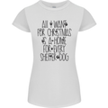 Christmas a Home for Every Shelter Dog Womens Petite Cut T-Shirt White