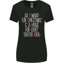 Christmas a Home for Every Shelter Dog Womens Wider Cut T-Shirt Black