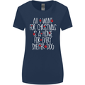 Christmas a Home for Every Shelter Dog Womens Wider Cut T-Shirt Navy Blue
