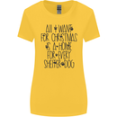 Christmas a Home for Every Shelter Dog Womens Wider Cut T-Shirt Yellow