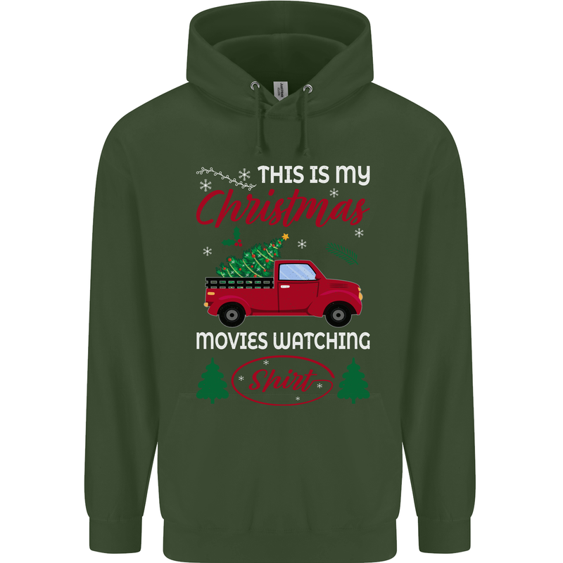 Christmas is Gaming Time Funny Gamer Childrens Kids Hoodie Forest Green