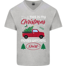 Christmas is Gaming Time Funny Gamer Mens V-Neck Cotton T-Shirt Sports Grey