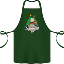 Christmas the Little Drummer Boy Funny Cotton Apron 100% Organic Forest Green