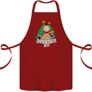 Christmas the Little Drummer Boy Funny Cotton Apron 100% Organic Maroon