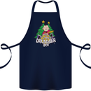 Christmas the Little Drummer Boy Funny Cotton Apron 100% Organic Navy Blue