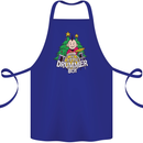 Christmas the Little Drummer Boy Funny Cotton Apron 100% Organic Royal Blue