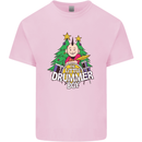 Christmas the Little Drummer Boy Funny Kids T-Shirt Childrens Light Pink