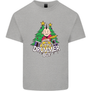 Christmas the Little Drummer Boy Funny Kids T-Shirt Childrens Sports Grey