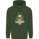 Christmas the Little Drummer Boy Funny Mens 80% Cotton Hoodie Forest Green