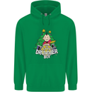 Christmas the Little Drummer Boy Funny Mens 80% Cotton Hoodie Irish Green