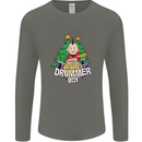 Christmas the Little Drummer Boy Funny Mens Long Sleeve T-Shirt Charcoal