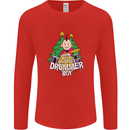 Christmas the Little Drummer Boy Funny Mens Long Sleeve T-Shirt Red