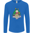 Christmas the Little Drummer Boy Funny Mens Long Sleeve T-Shirt Royal Blue