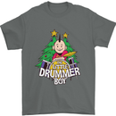 Christmas the Little Drummer Boy Funny Mens T-Shirt Cotton Gildan Charcoal