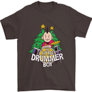 Christmas the Little Drummer Boy Funny Mens T-Shirt Cotton Gildan Dark Chocolate