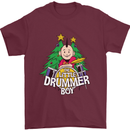 Christmas the Little Drummer Boy Funny Mens T-Shirt Cotton Gildan Maroon