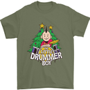 Christmas the Little Drummer Boy Funny Mens T-Shirt Cotton Gildan Military Green