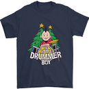 Christmas the Little Drummer Boy Funny Mens T-Shirt Cotton Gildan Navy Blue