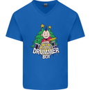 Christmas the Little Drummer Boy Funny Mens V-Neck Cotton T-Shirt Royal Blue