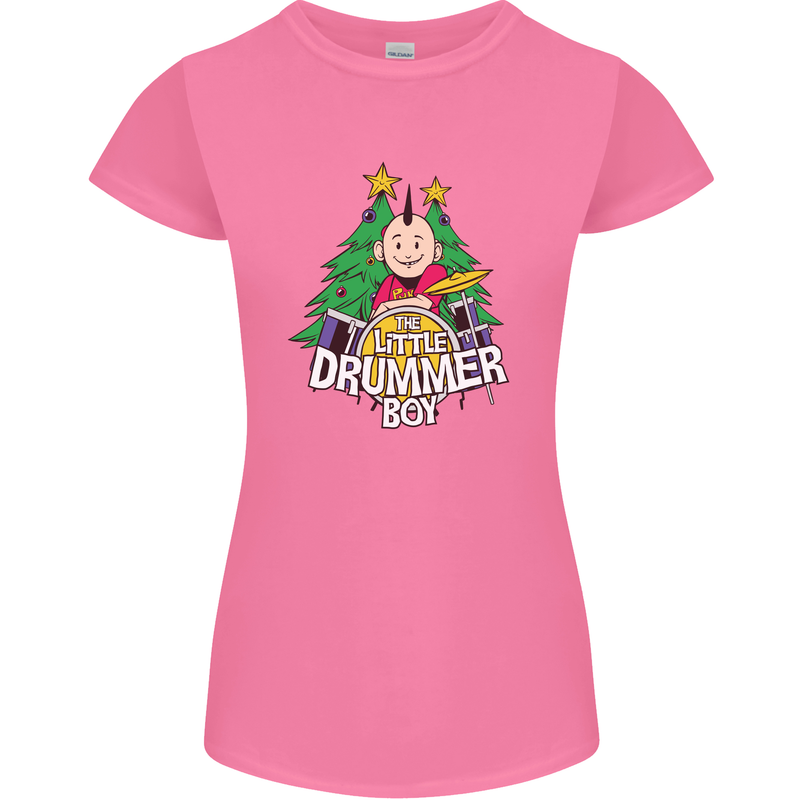 Christmas the Little Drummer Boy Funny Womens Petite Cut T-Shirt Azalea