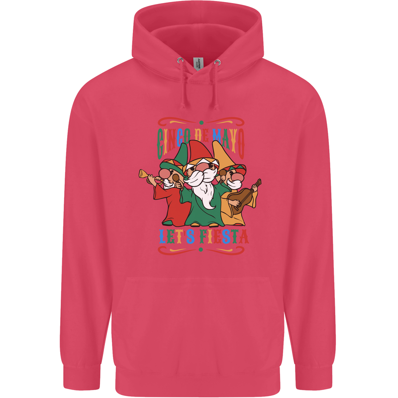 Cinco De Mayo Lets Fiesta Funny Gnomes Childrens Kids Hoodie Heliconia