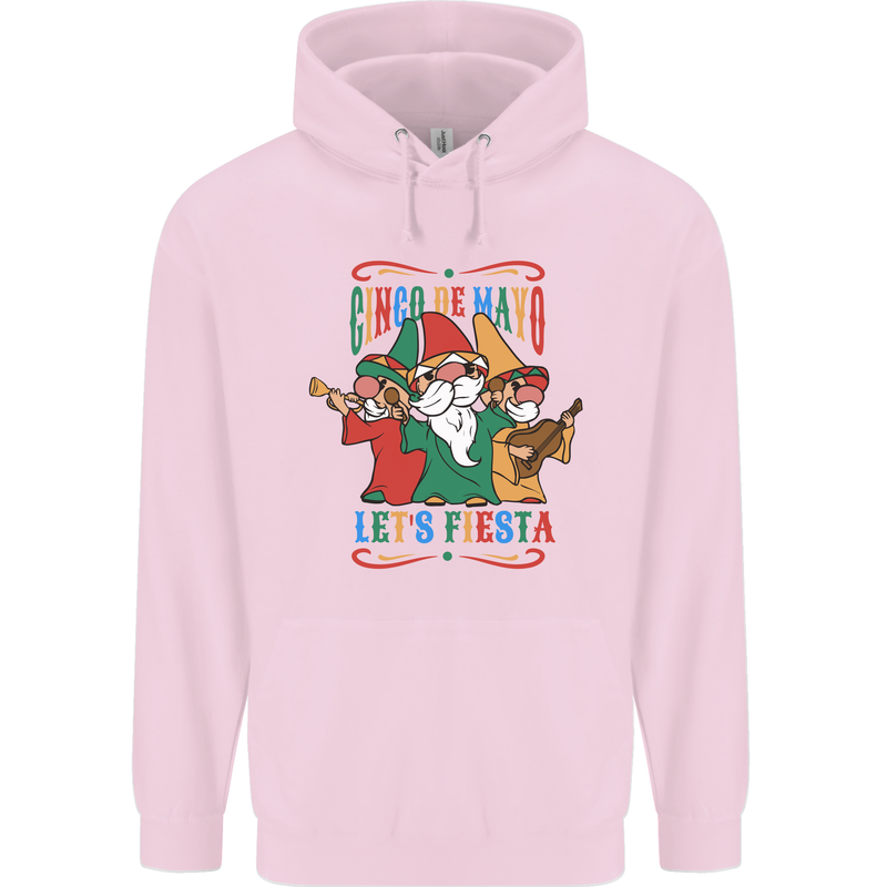 Cinco De Mayo Lets Fiesta Funny Gnomes Childrens Kids Hoodie Light Pink