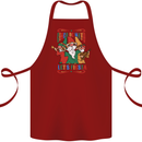 Cinco De Mayo Lets Fiesta Funny Gnomes Cotton Apron 100% Organic Maroon