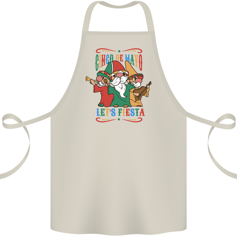 Cinco De Mayo Lets Fiesta Funny Gnomes Cotton Apron 100% Organic Natural