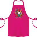 Cinco De Mayo Lets Fiesta Funny Gnomes Cotton Apron 100% Organic Pink
