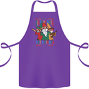 Cinco De Mayo Lets Fiesta Funny Gnomes Cotton Apron 100% Organic Purple