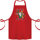 Cinco De Mayo Lets Fiesta Funny Gnomes Cotton Apron 100% Organic Red