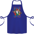 Cinco De Mayo Lets Fiesta Funny Gnomes Cotton Apron 100% Organic Royal Blue