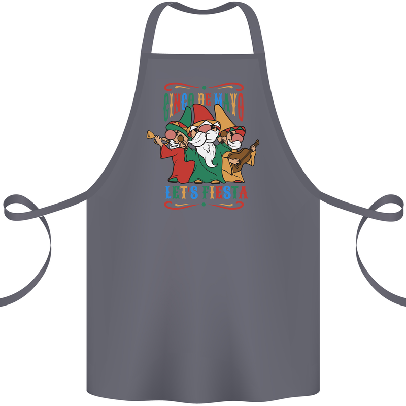 Cinco De Mayo Lets Fiesta Funny Gnomes Cotton Apron 100% Organic Steel