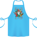 Cinco De Mayo Lets Fiesta Funny Gnomes Cotton Apron 100% Organic Turquoise