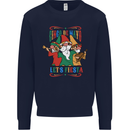 Cinco De Mayo Lets Fiesta Funny Gnomes Kids Sweatshirt Jumper Navy Blue