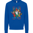 Cinco De Mayo Lets Fiesta Funny Gnomes Kids Sweatshirt Jumper Royal Blue