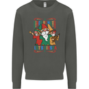 Cinco De Mayo Lets Fiesta Funny Gnomes Kids Sweatshirt Jumper Storm Grey