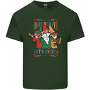 Cinco De Mayo Lets Fiesta Funny Gnomes Mens Cotton T-Shirt Tee Top Forest Green