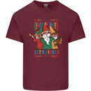 Cinco De Mayo Lets Fiesta Funny Gnomes Mens Cotton T-Shirt Tee Top Maroon