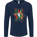 Cinco De Mayo Lets Fiesta Funny Gnomes Mens Long Sleeve T-Shirt Navy Blue