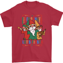 Cinco De Mayo Lets Fiesta Funny Gnomes Mens T-Shirt 100% Cotton Red