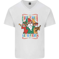 Cinco De Mayo Lets Fiesta Funny Gnomes Mens V-Neck Cotton T-Shirt White