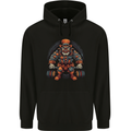 Circus Clown Weightlifting Gym Bodybuilding Childrens Kids Hoodie Black