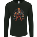Circus Clown Weightlifting Gym Bodybuilding Mens Long Sleeve T-Shirt Black