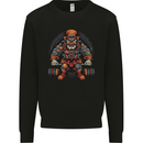 Circus Clown Weightlifting Gym Bodybuilding Mens Sweatshirt Jumper Black