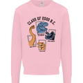 Class of 2000 BC Funny Dinosaur T-Rex Kids Sweatshirt Jumper Light Pink